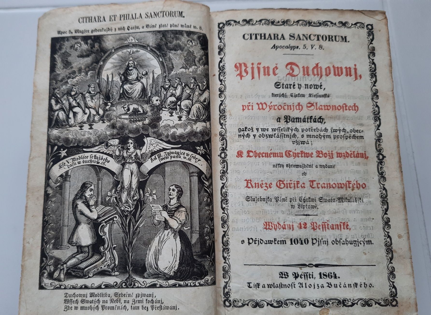 Śpiewnik Cithara Sanctorum 1864 (Czechy, Słowacja)