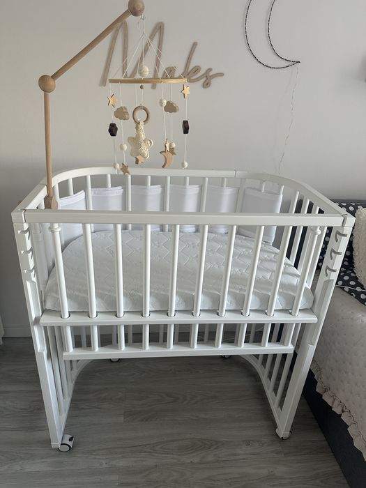 Lóżeczko dostawne Babybay boxspring comfort z dodatkami