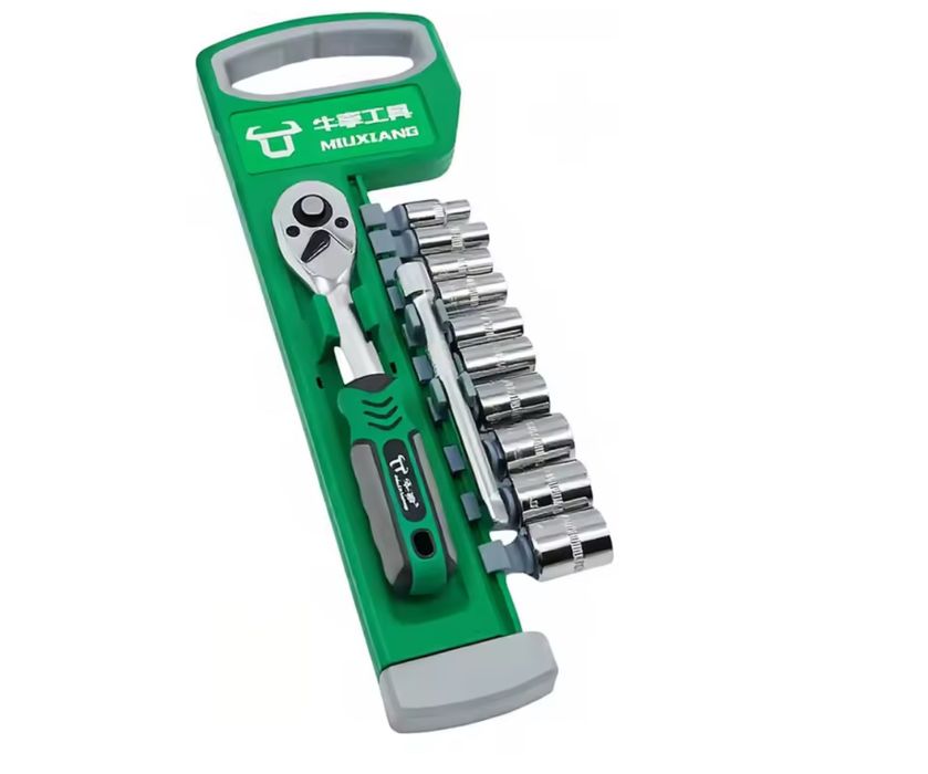 Набір торцевих ключів із тріскачкою, 72 зуба, 12 предметів