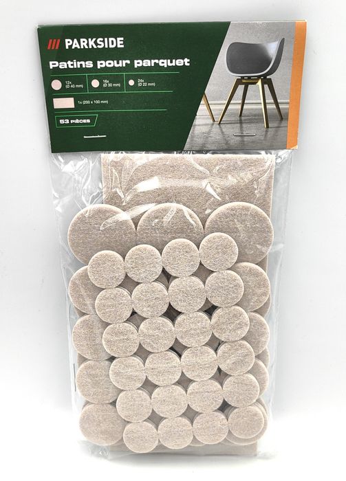 Samoprzylepne podkładki filcowe Parkside® 53 elementy