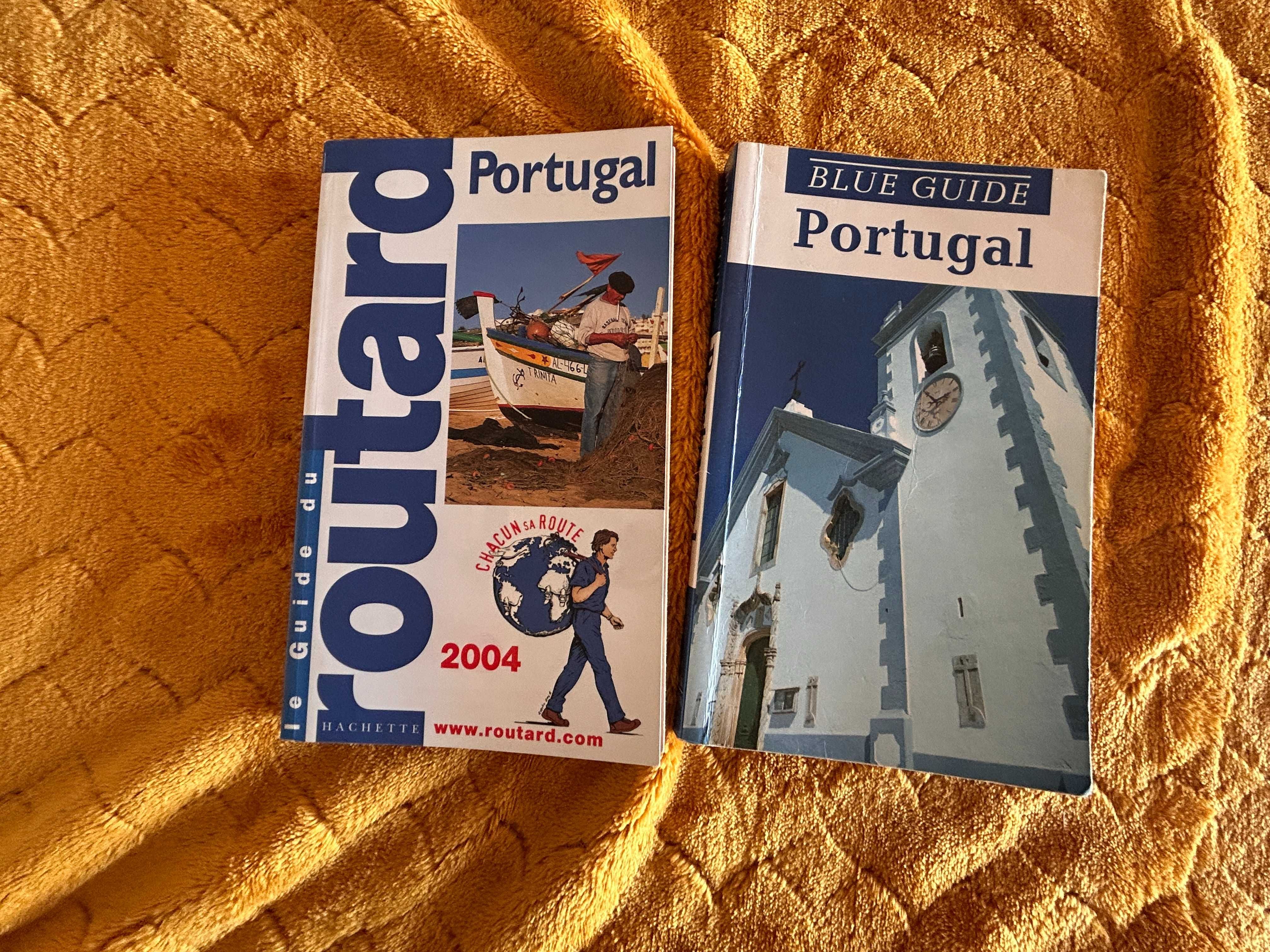 Conjunto de 2 Guias de Portugal o Routard e o Blue Guide.