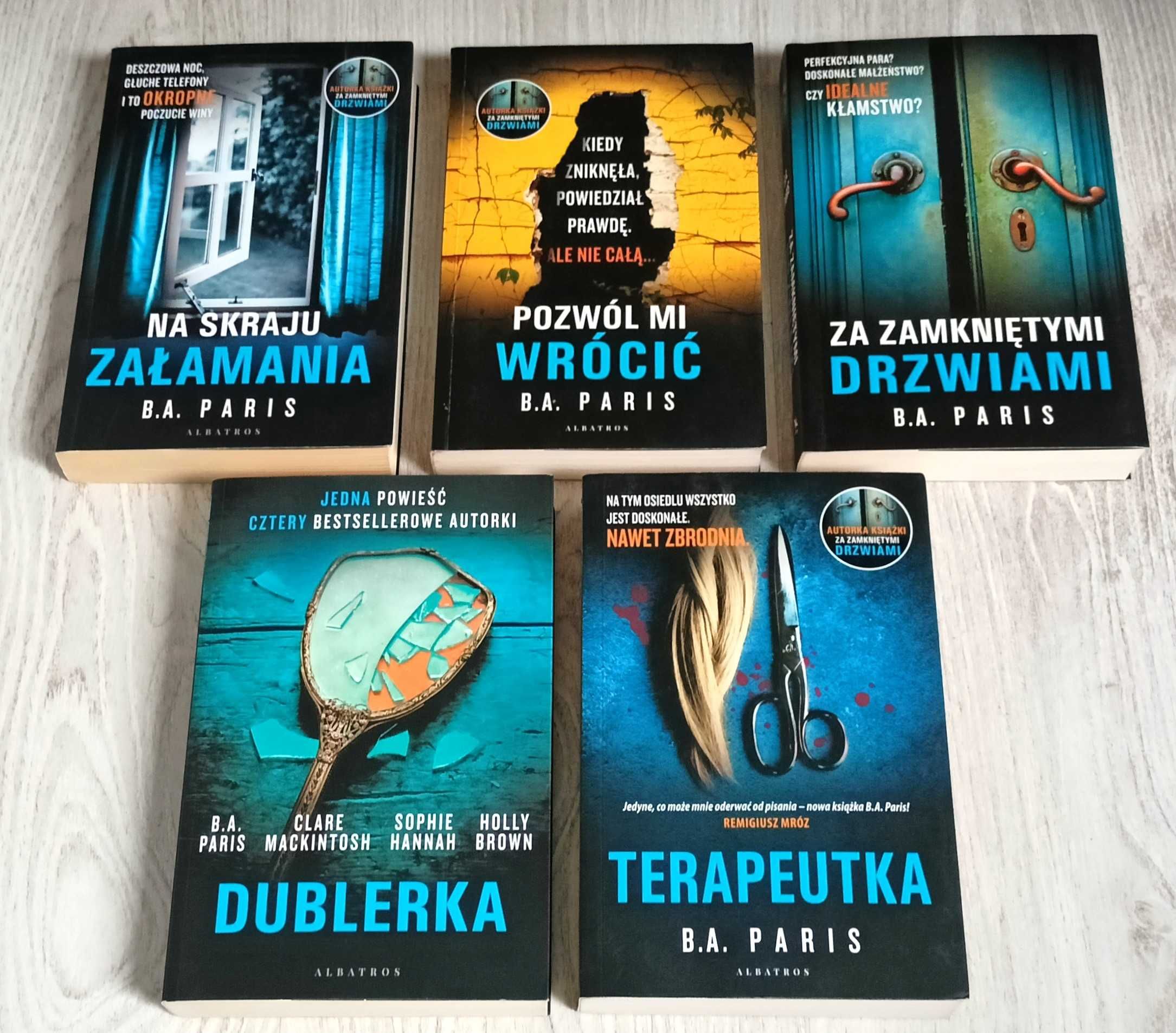 5x Paris Za zamkniętymi Pozwól Na skraju załamania Dublerka Terapeutka