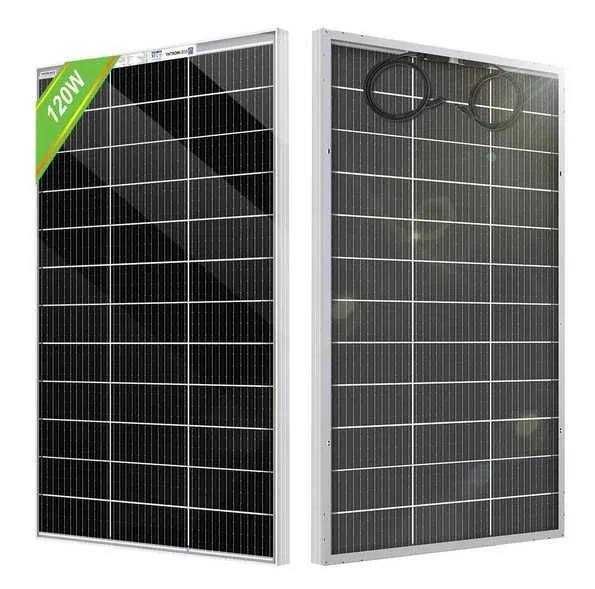 Kit Painel Solar Mono 120W a 195W Cont. Carga Solar MPPT Par Cabos MC4