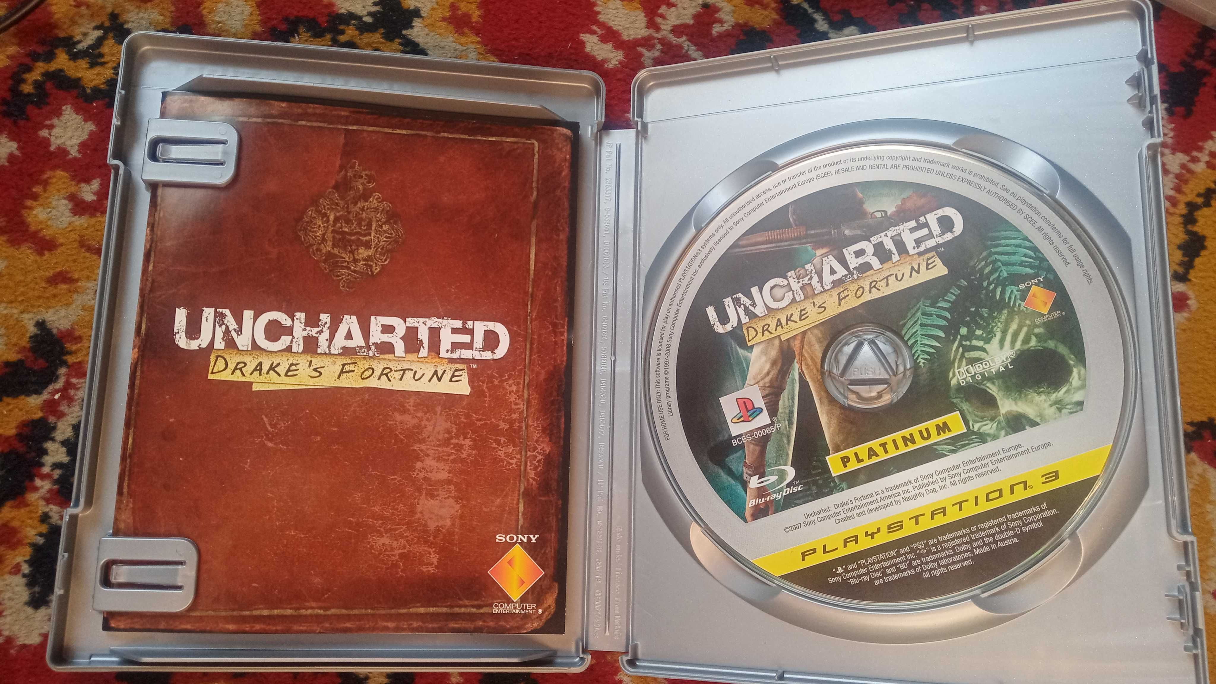 + Uncharted Drakes Fortunę + gra na PS3, bdb, itd.