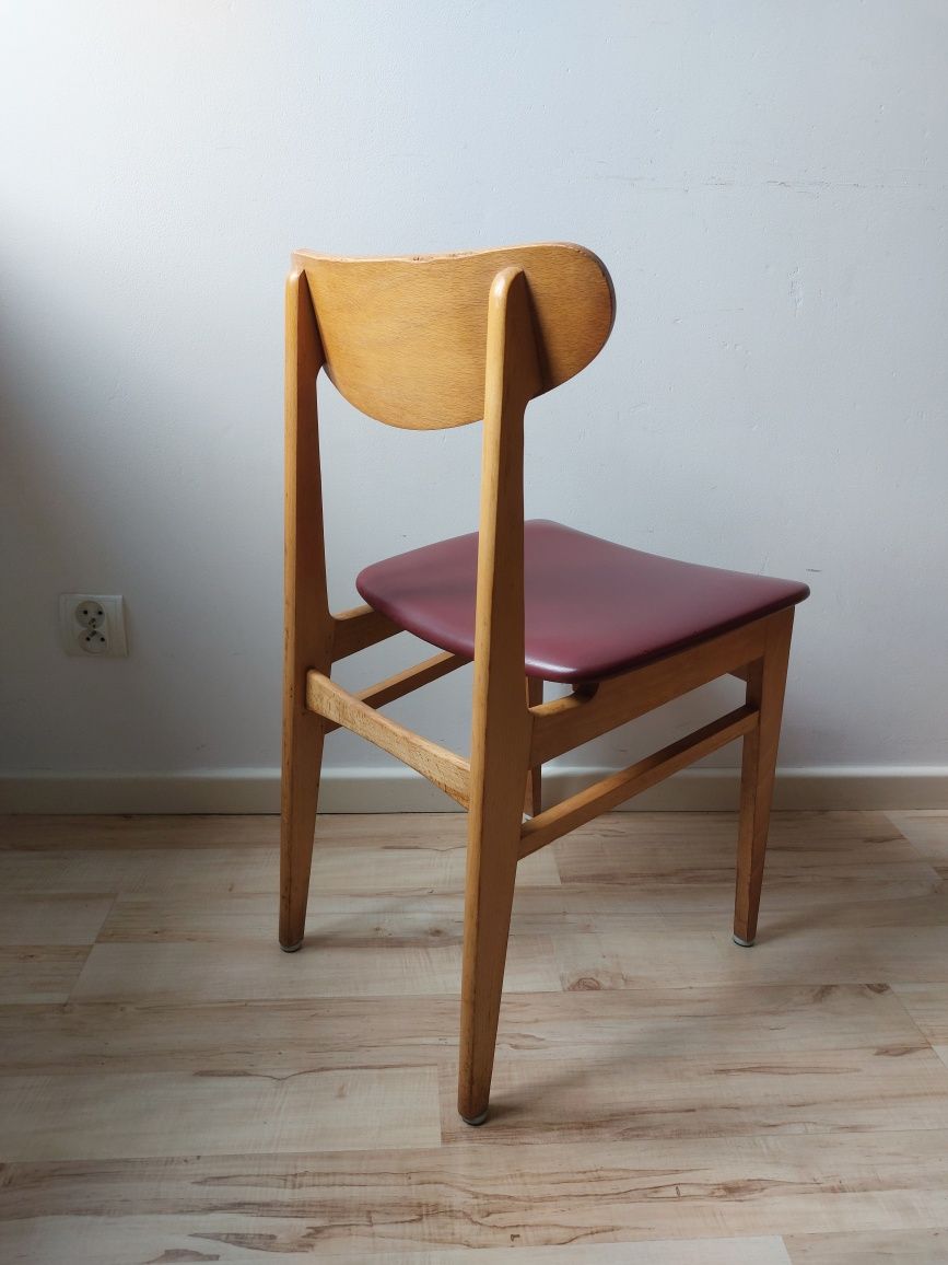 krzesło vintage drewniane tapicerowane