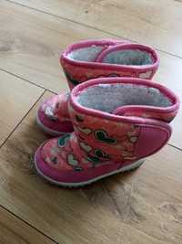 Buty buciki zimowe na zimę Cortina śniegowce różowe dla dziewczynki