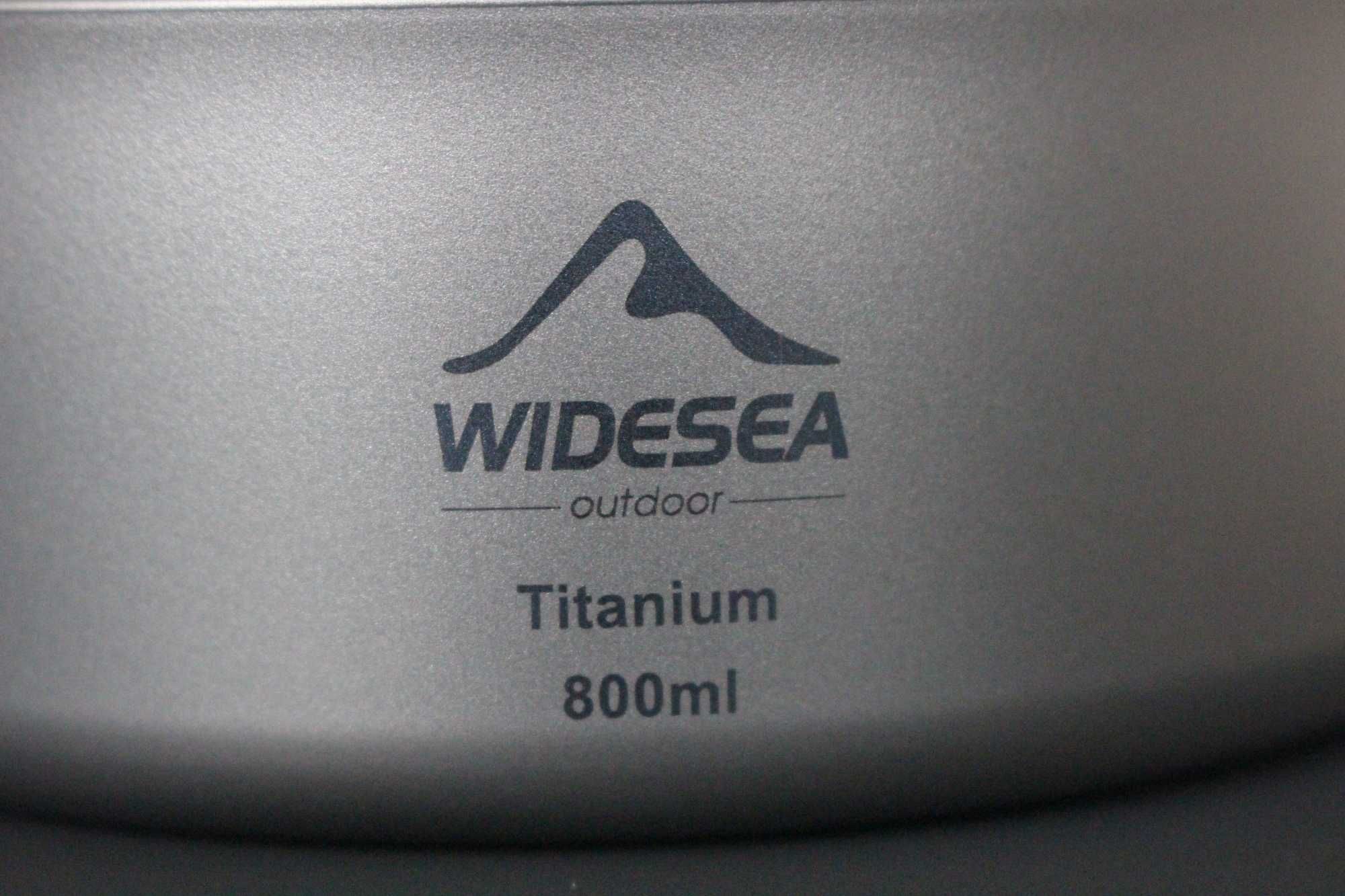 Титановый чайник Widesea titanium 800 ml титановий для кемпінгу.