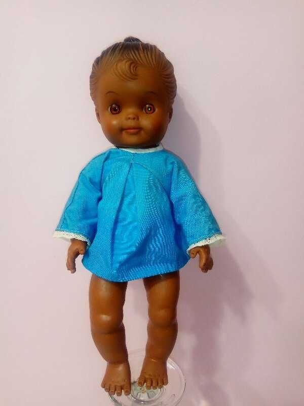 Кукла лялька редкая этническая рельефные волосы клеймо ГДР