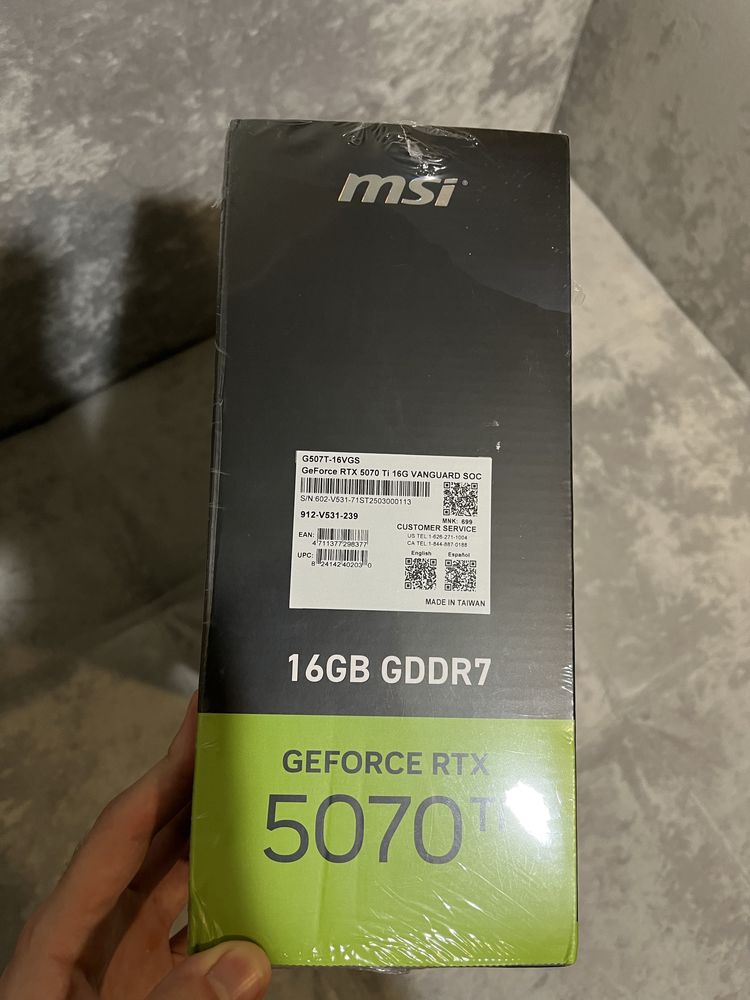 Відеокарта GF RTX 5070 Ti 16GB GDDR7 Vanguard SOC MSI