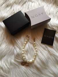 Nowa bransoletka perełki perły cyrkonia Avon prezent