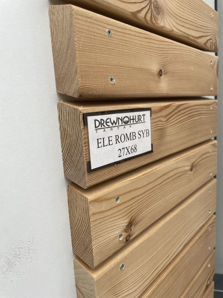 Deska elewacyjna 27x68 mm Rombo Modrzew Syberyjski dł. 4mb, 5,1 mb