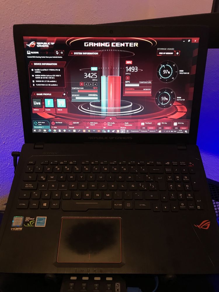 Asus GL553VE ROG Strix | i7 16GB DDR4 SSD 128GB HD 1TB GTX 1050 Ti