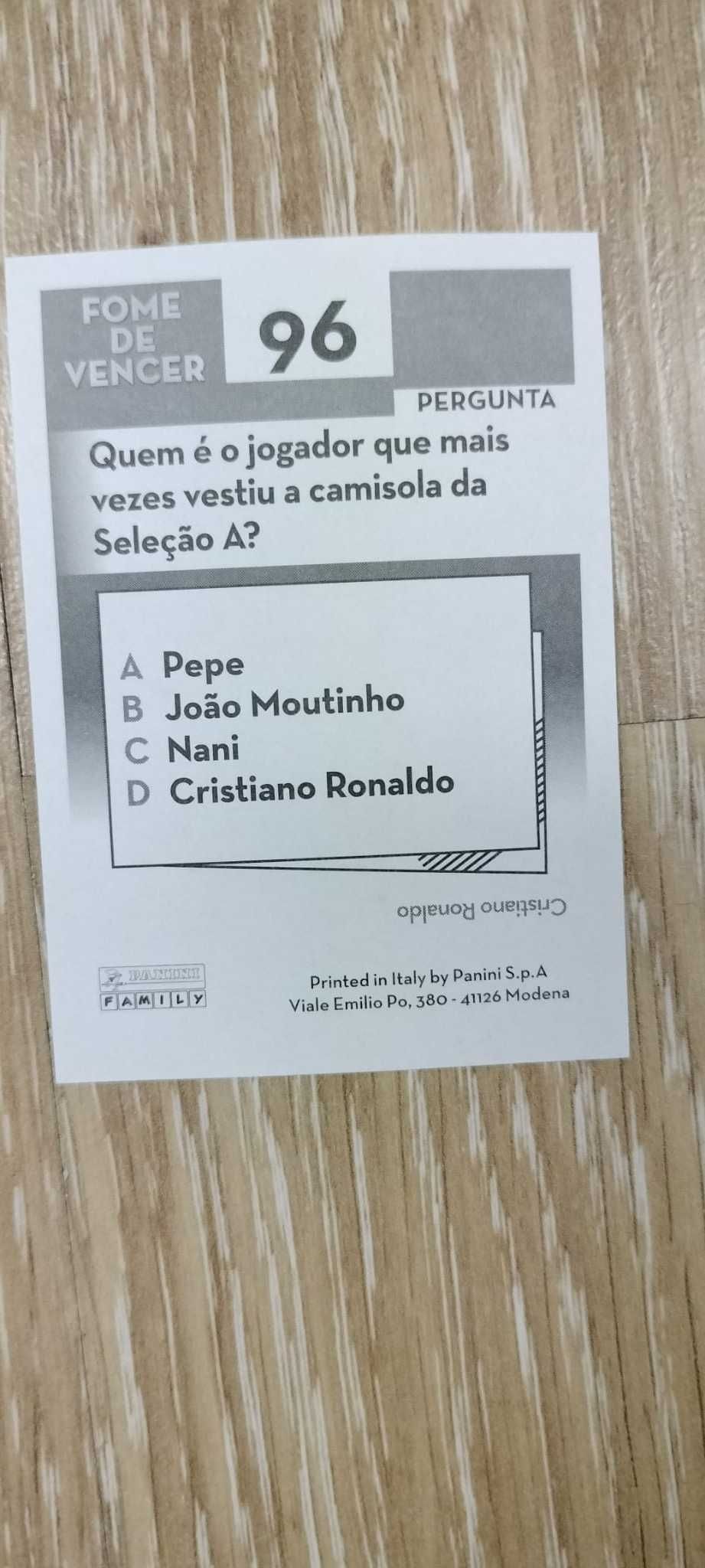 Cromo Panini FPF Portugal