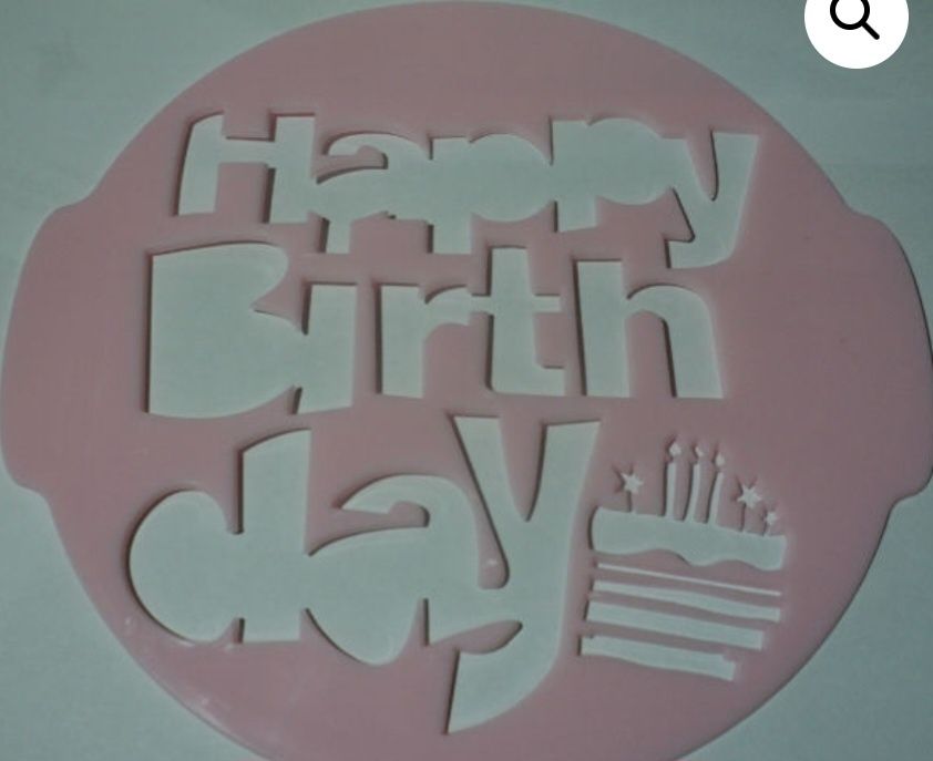 Szablon do dekoracji ciast happy birthday love 2szt