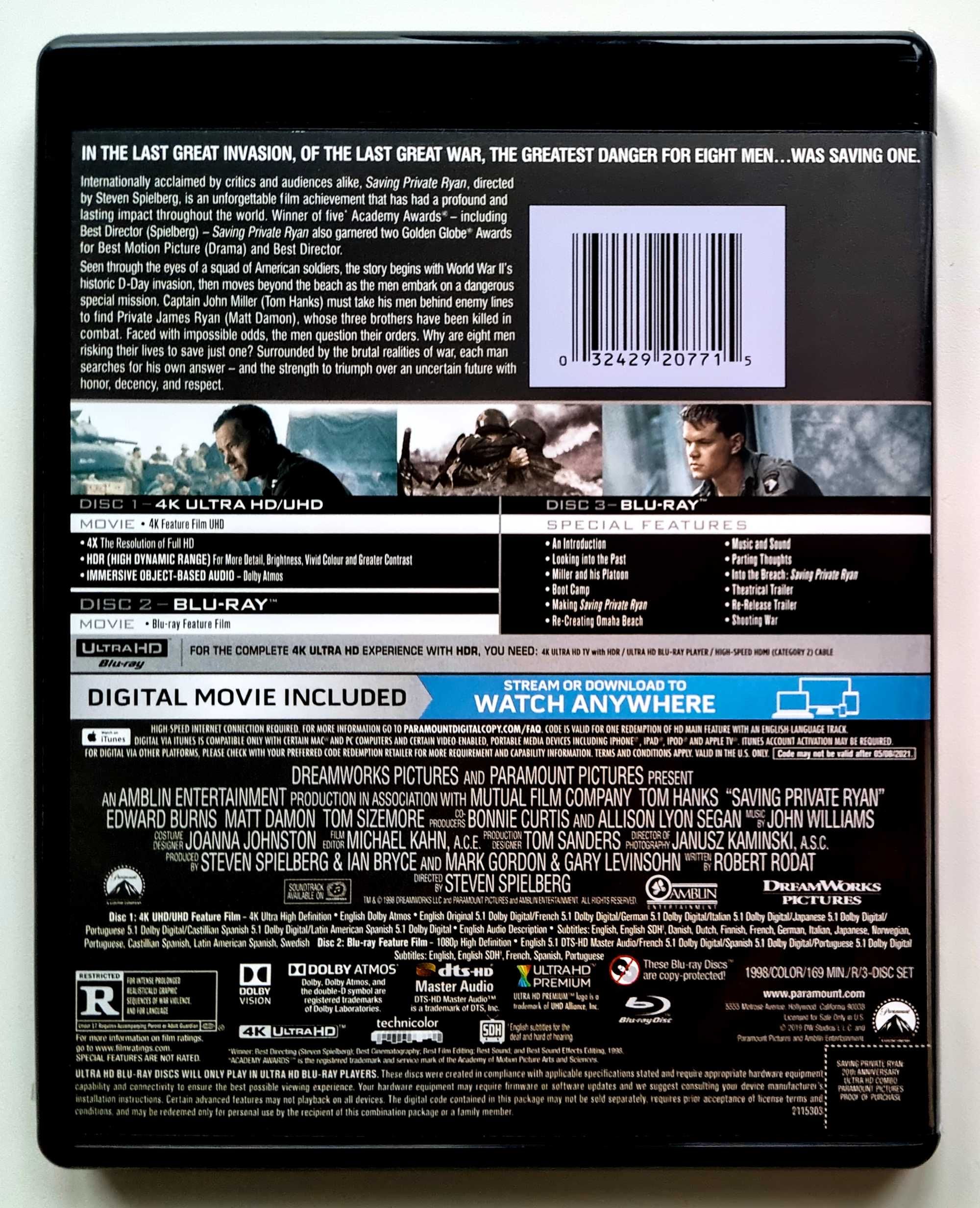 Szeregowiec Ryan 4K UHD Blu-Ray