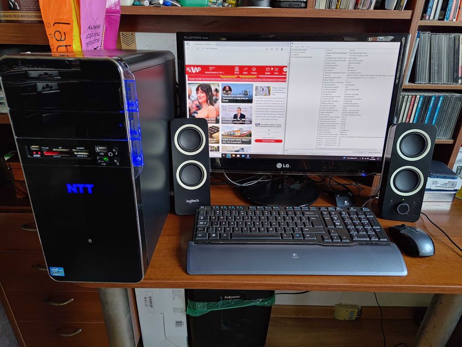 PC NTT i7-2600/8GB/GTX550Ti/SSD 250GB+HDD 1TB/WIN10PRO/ Monitor LG 22"