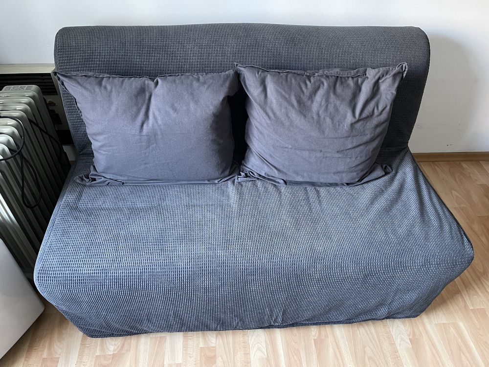 Sofá cama 2 lugares com capa lycksele e 2 almofadas