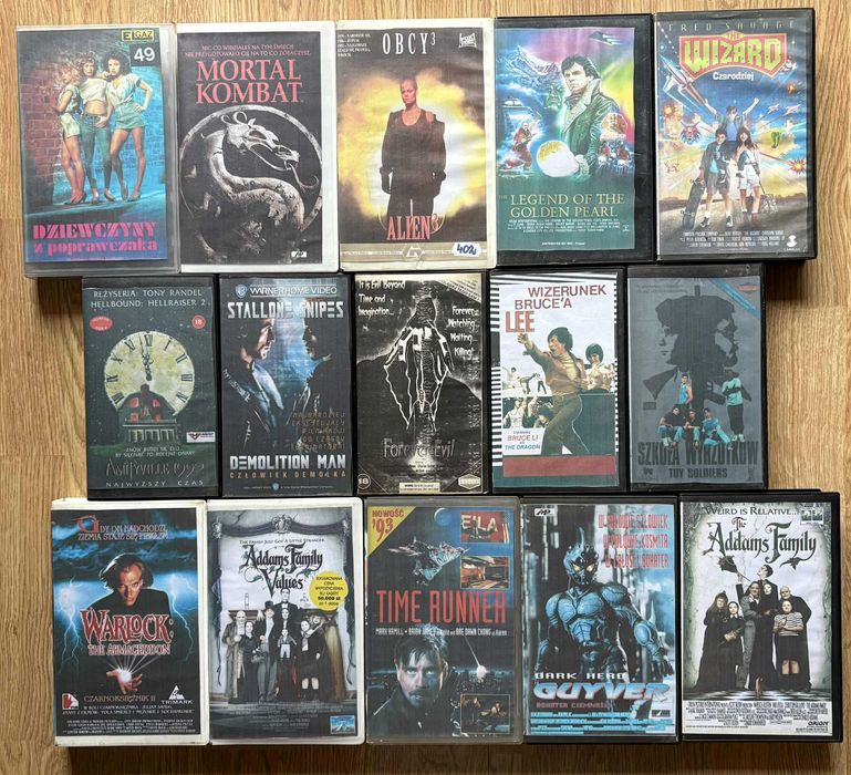 Kasety VHS, ciekawe tytuły.