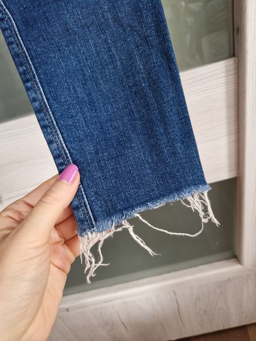 Spodnie jeansowe zara r.xs granatowe rurki premium jeans