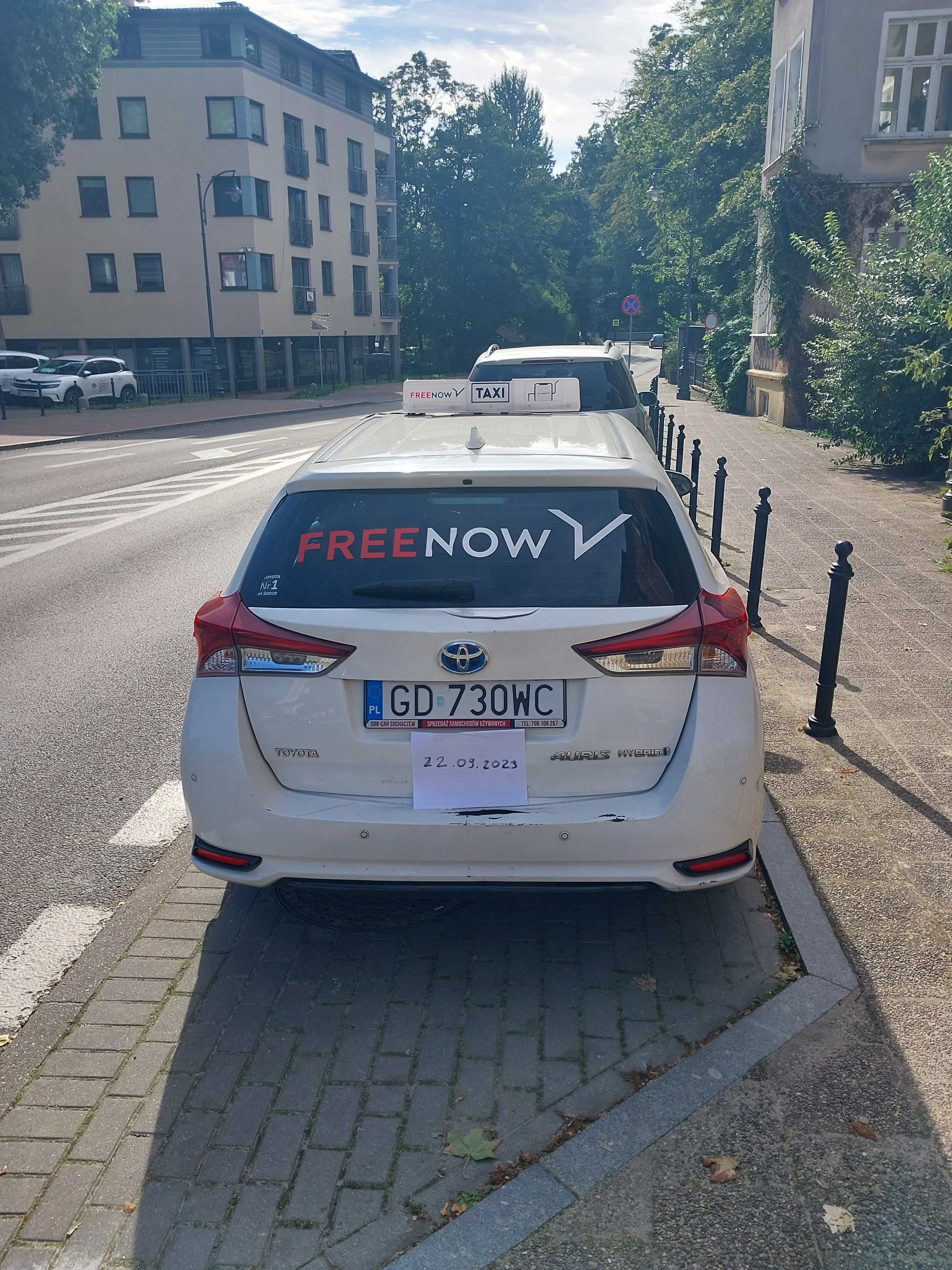 Toyota Auris Hybrid 2016r. Instalacja gazowa wpis TAXI