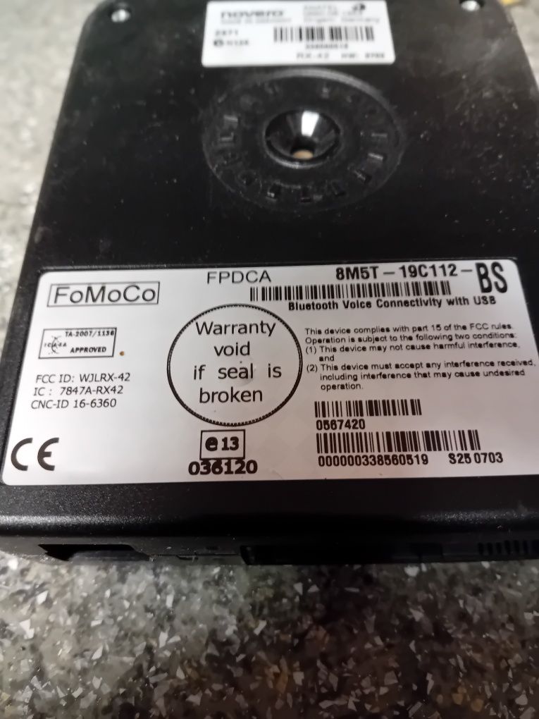 Moduł bluetooth ford