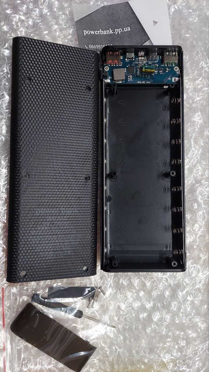 Корпус power bank KA8 QC3 8x18650 PD Повербанк USB Type-C MicroUSB
