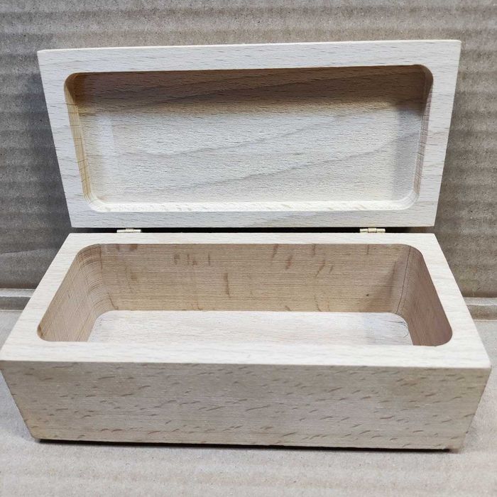 Шкатулка Бук, цельній массив, ручная работа без лака 180х85х70, 270 г