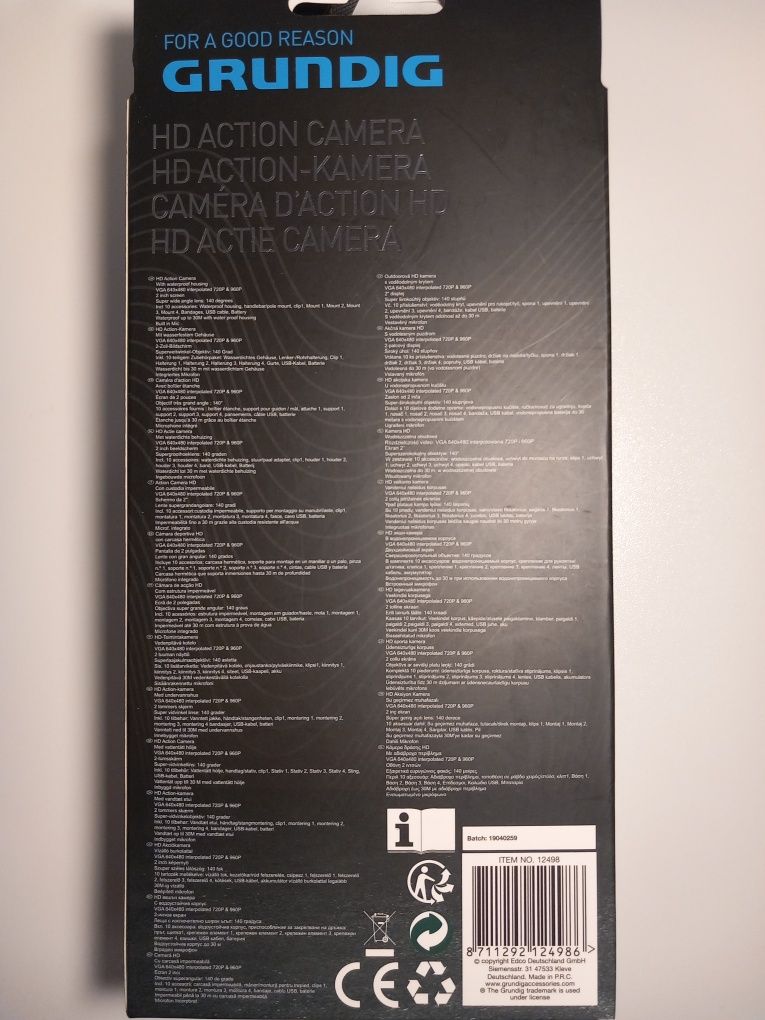 Kamera sportowa HD Grundig 720P