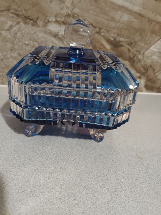 Duża Kryształowa Babonierka w stylu art deco