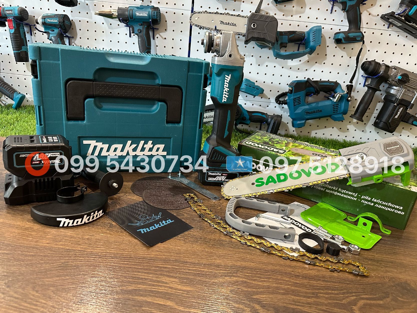 Аккумуляторная Болгарка Makita DGA504 36V 8Ah + насадка пила Sadovod