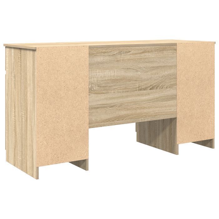 Biurko Vidaxl Sonoma Oak 140X49X76 Cm Z Płyty Drewnopochodnej