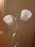 IKEA lampa stojąca podłogowa SVIRVEL dwa klosze + dwie żarówki