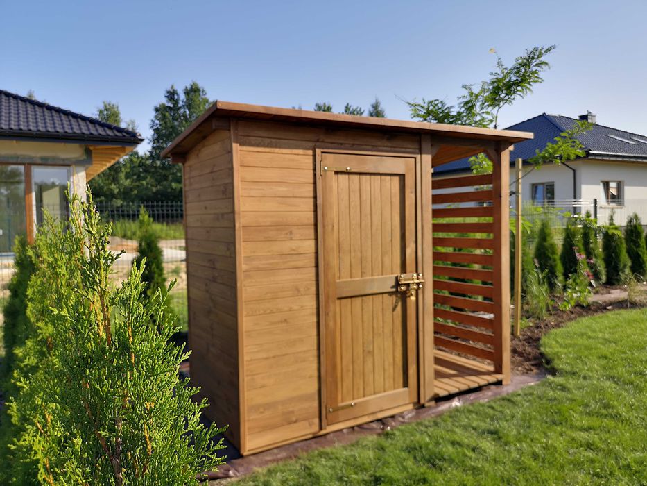 Drewutnia 1 x 1,1m + domek narzędziowy 1,5 x 1,1m