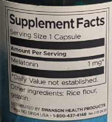 Swanson, мелатонін у низькому дозуванні, 1 мг, 120 капсул