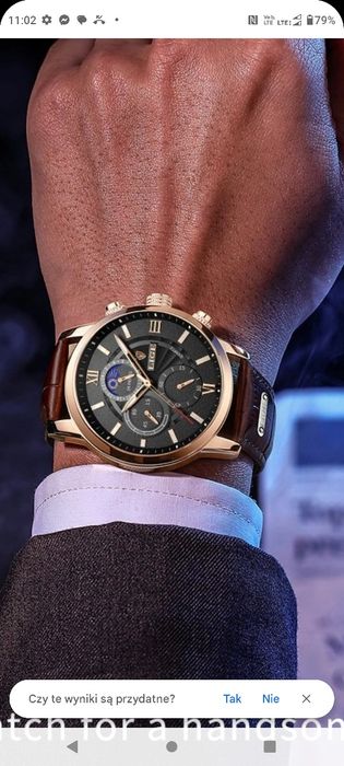 Męski klasyczny zegarek HIT,idealny na prezent