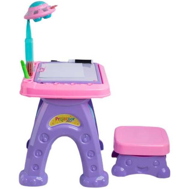 Дитячий столик-проєктор для малювання + мольберт магнітний AK 0004