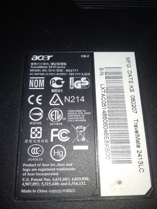 Ноутбук Асер2410