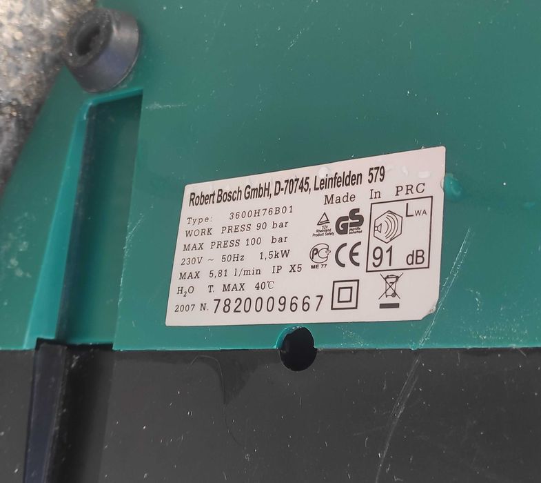 Bosch myjka ciśnieniowa metalowa pompa