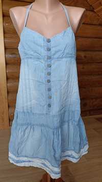 ZARA. Фирменное джинсовое платье, сарафан.