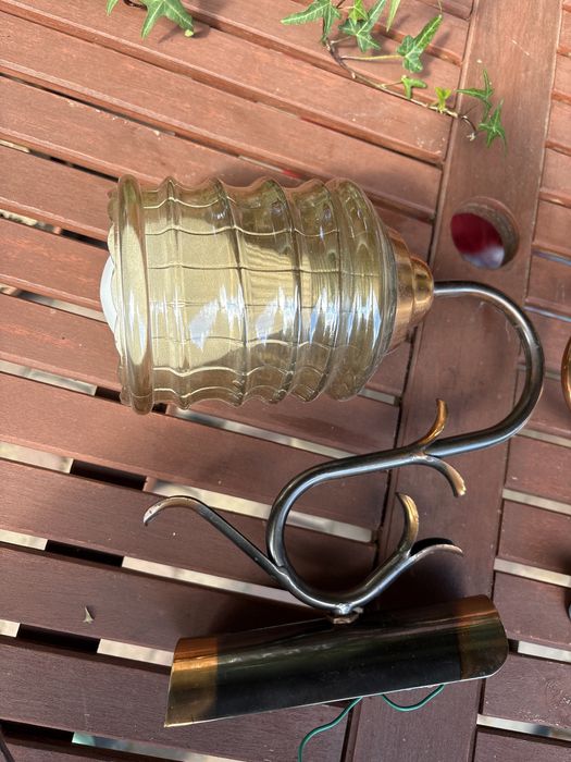 Przepiękny retro kpl - lampa + 2 kinkiety