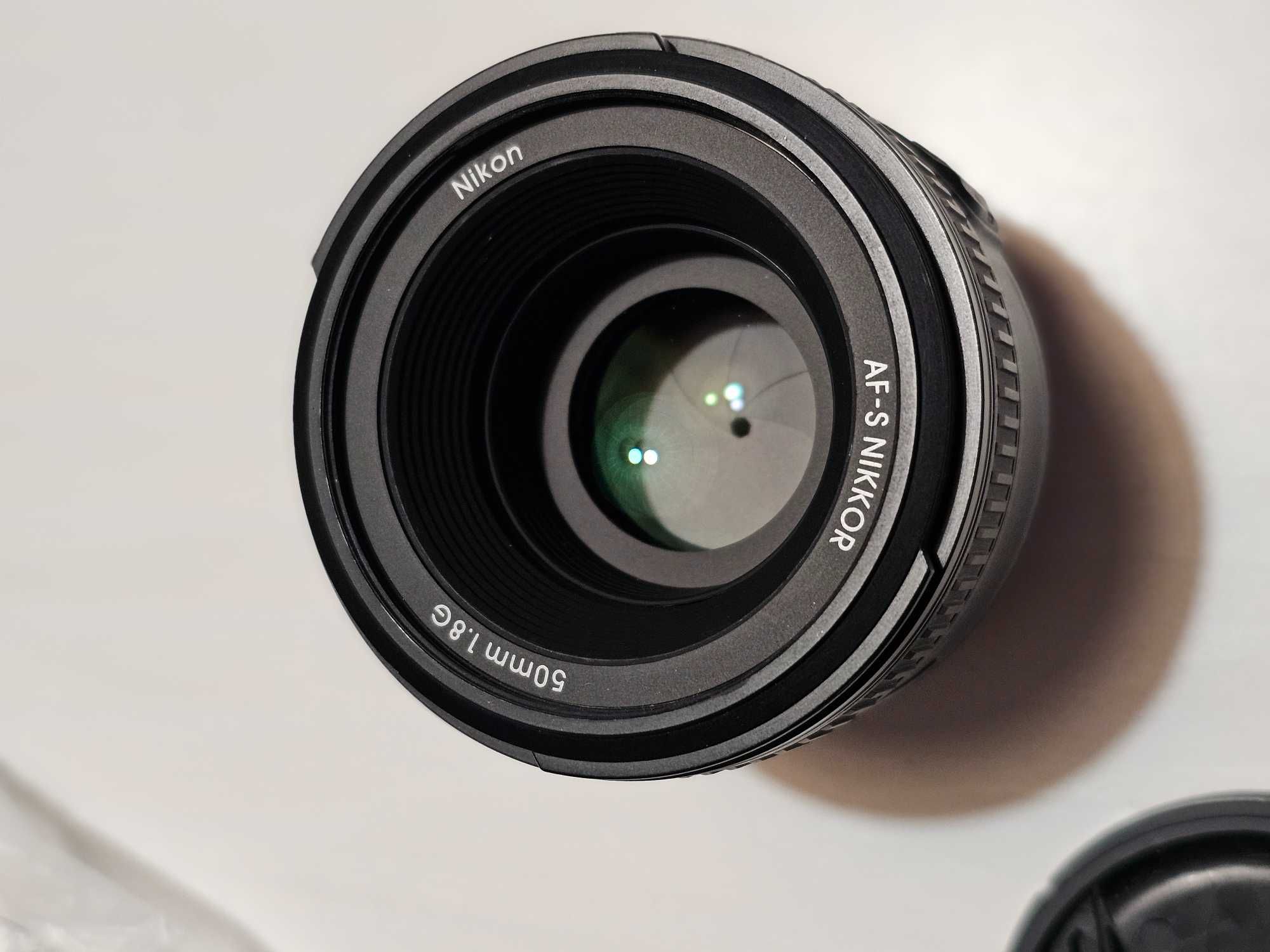 Nikon Nikkor 50 mm F1.8 G AF-S portretowy okazja, zestaw jak nowy UV