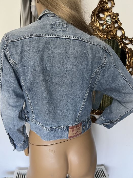 Mustang katana kurtka jeansowa damska S krótka niebieska granat