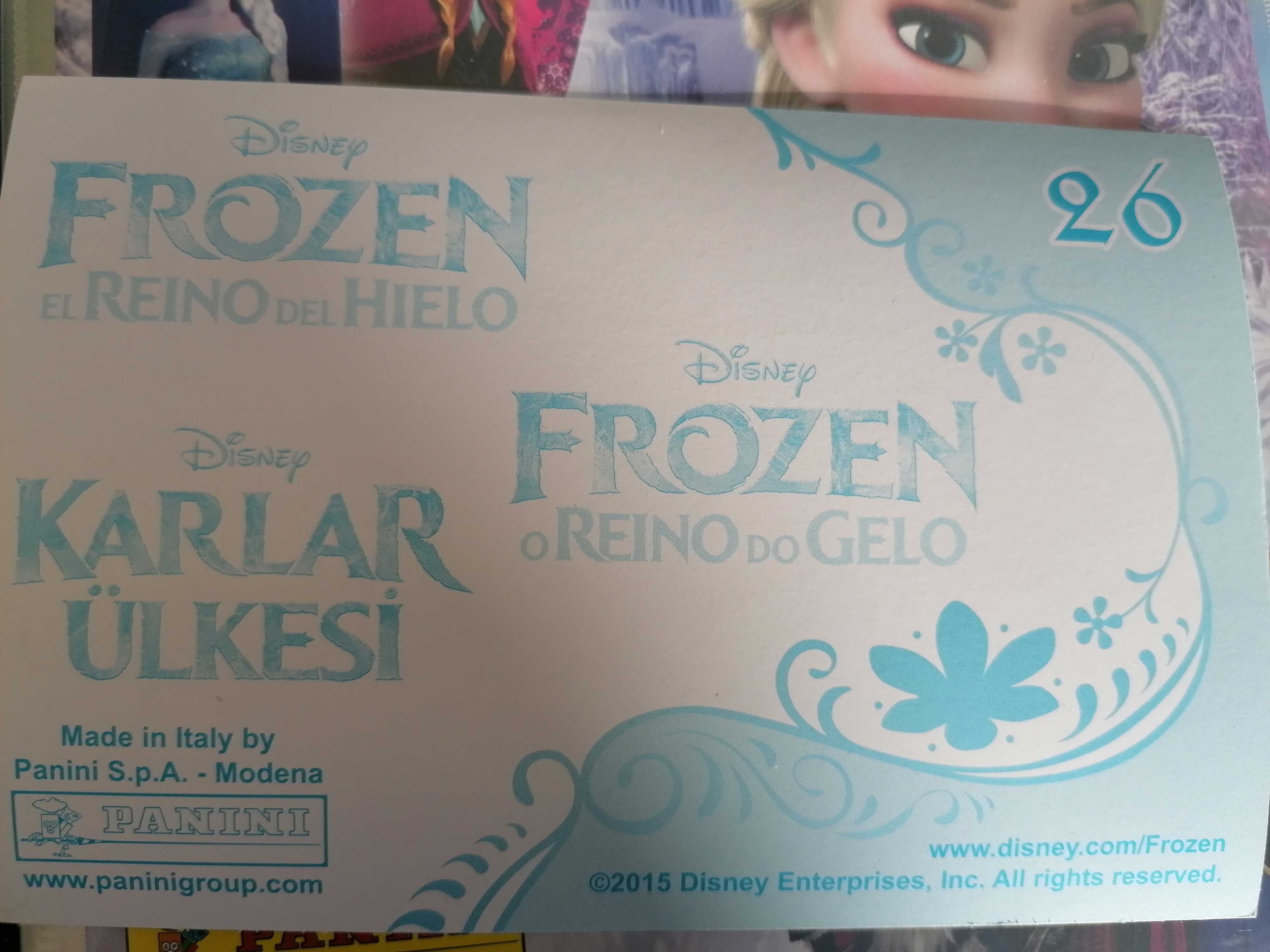 Cromos Frozen e o Reino do gelo