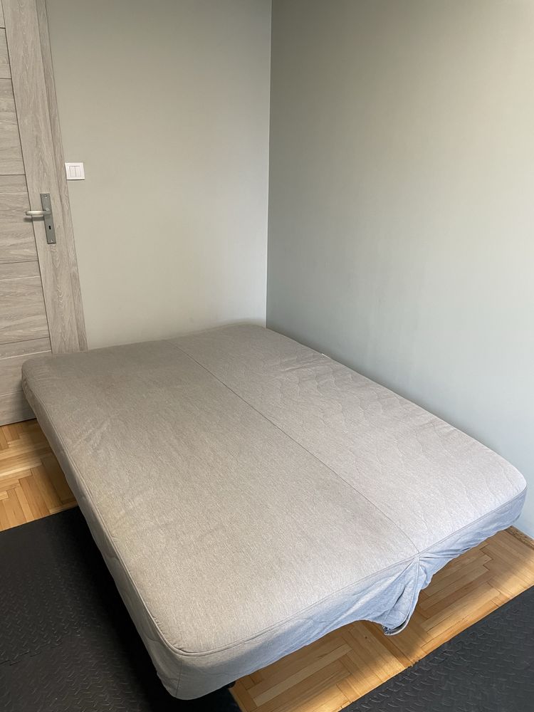 Rozkladana sofa 3-osobowa NYHAMN IKEA szara materac piankowy skrzynia