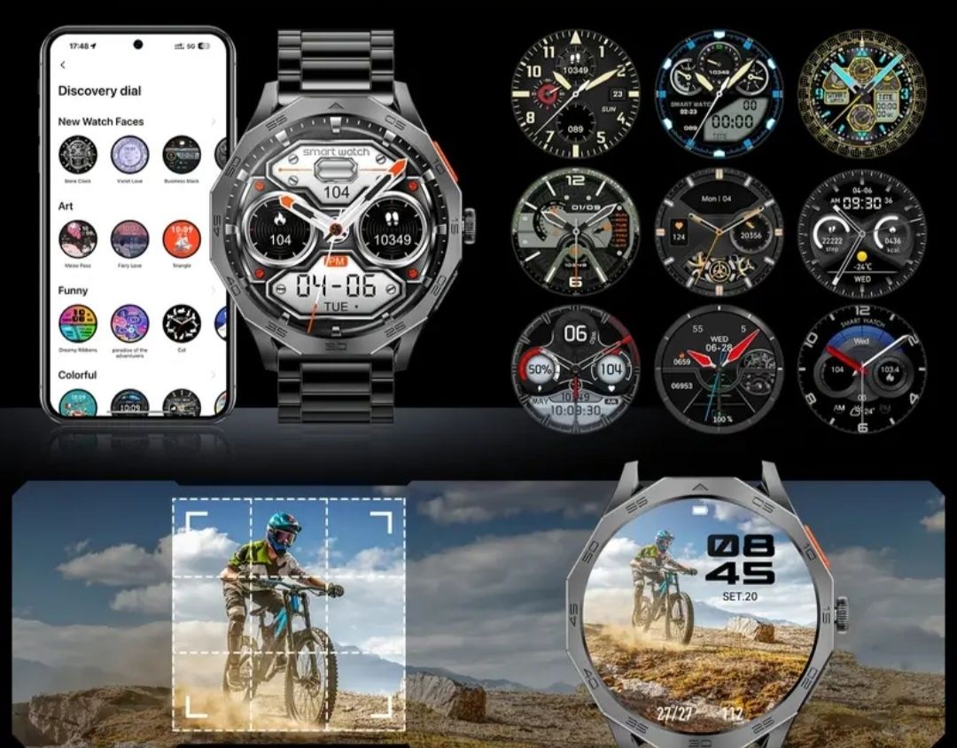 Smartwatch męski 710mAh gratis silikonowy pasek, menu Pl
