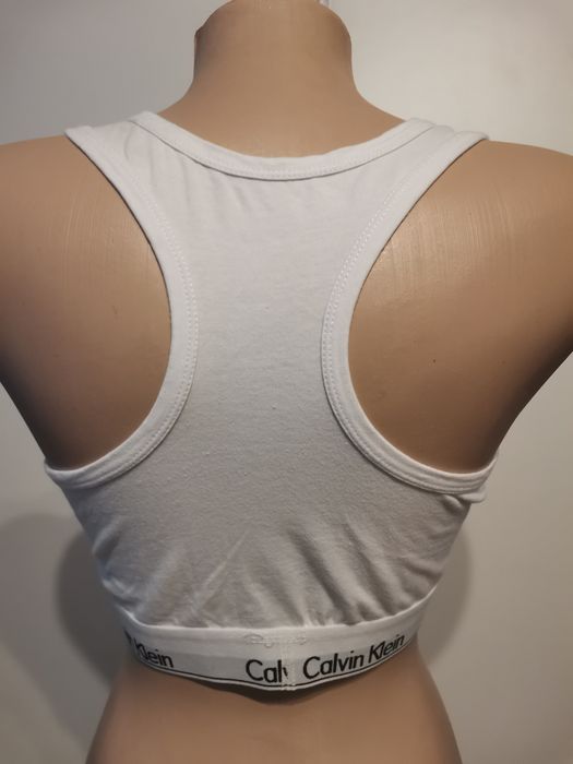 Calvin Klein top sportowy, stanik rozm L, biały, bawełna