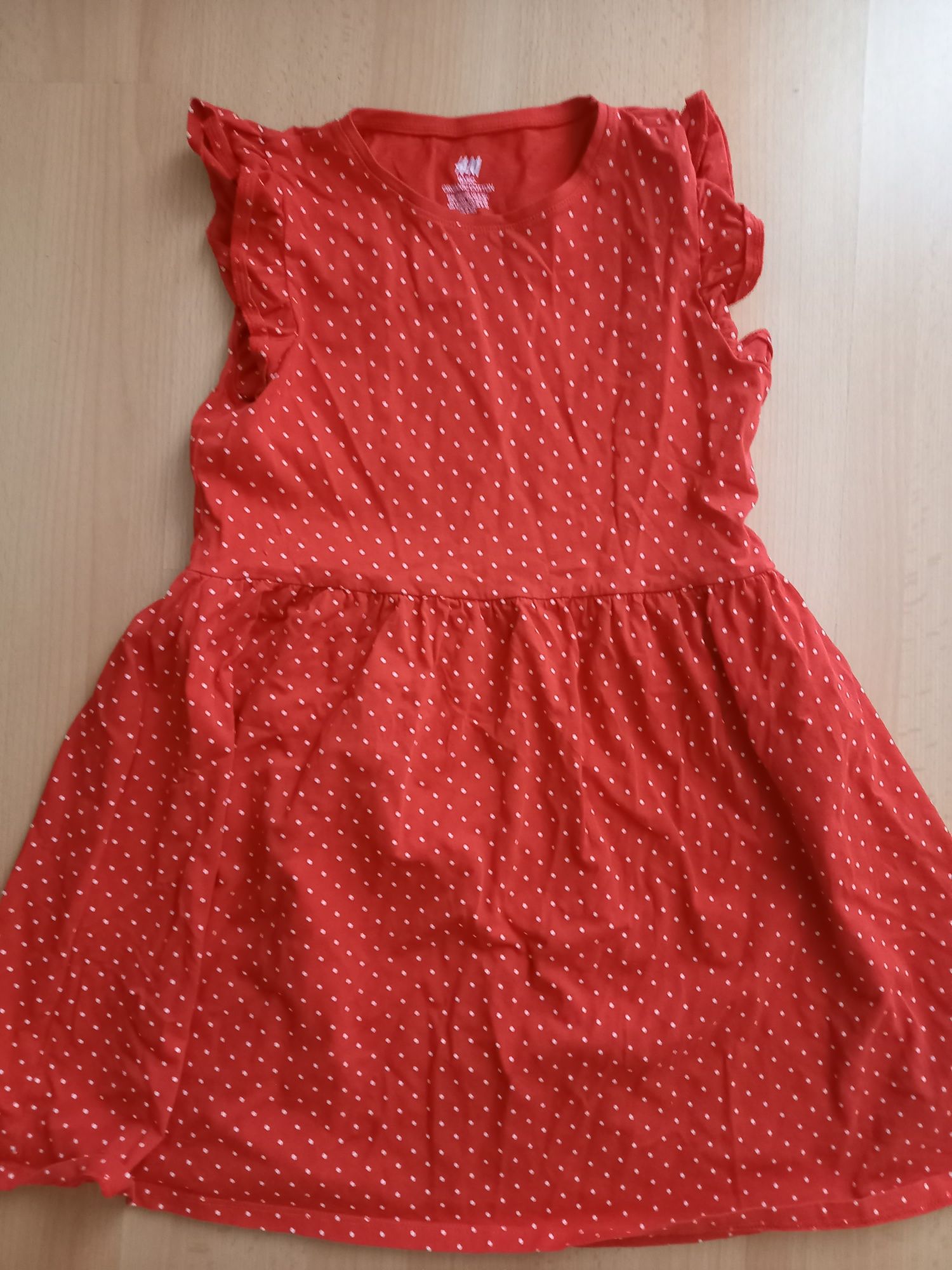 Czerwona sukienka w groszki h&m