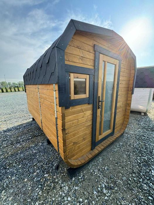Sauna ogrodowa KWADRO z panoramicznym oknem