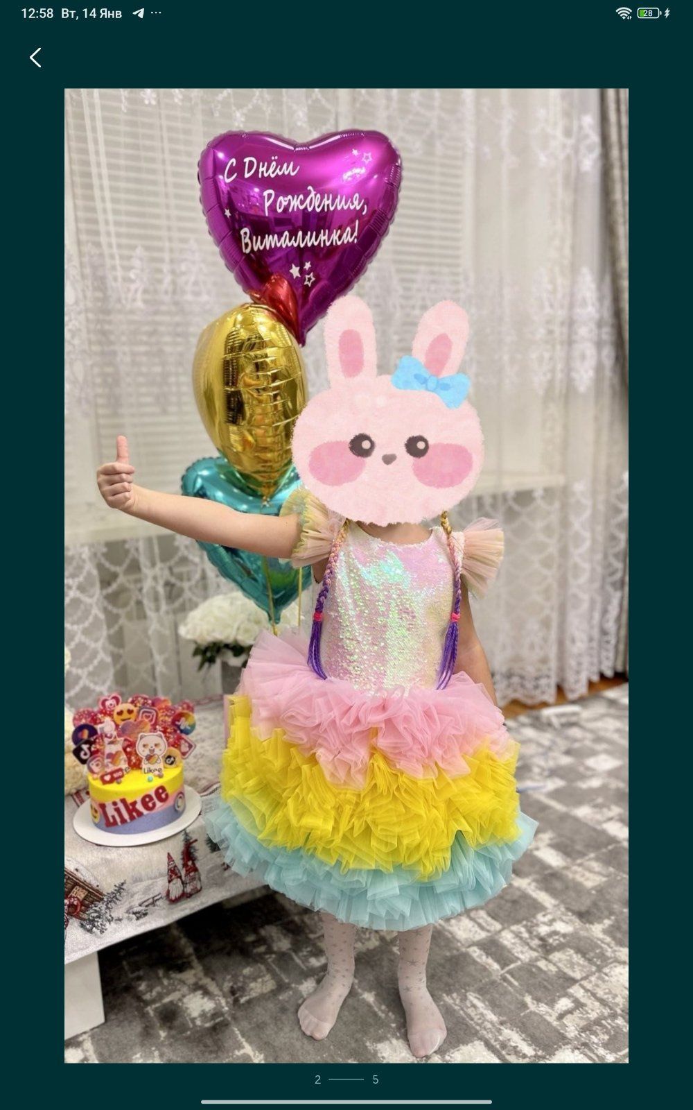 Нарядное платье 5-6 лет выпускной