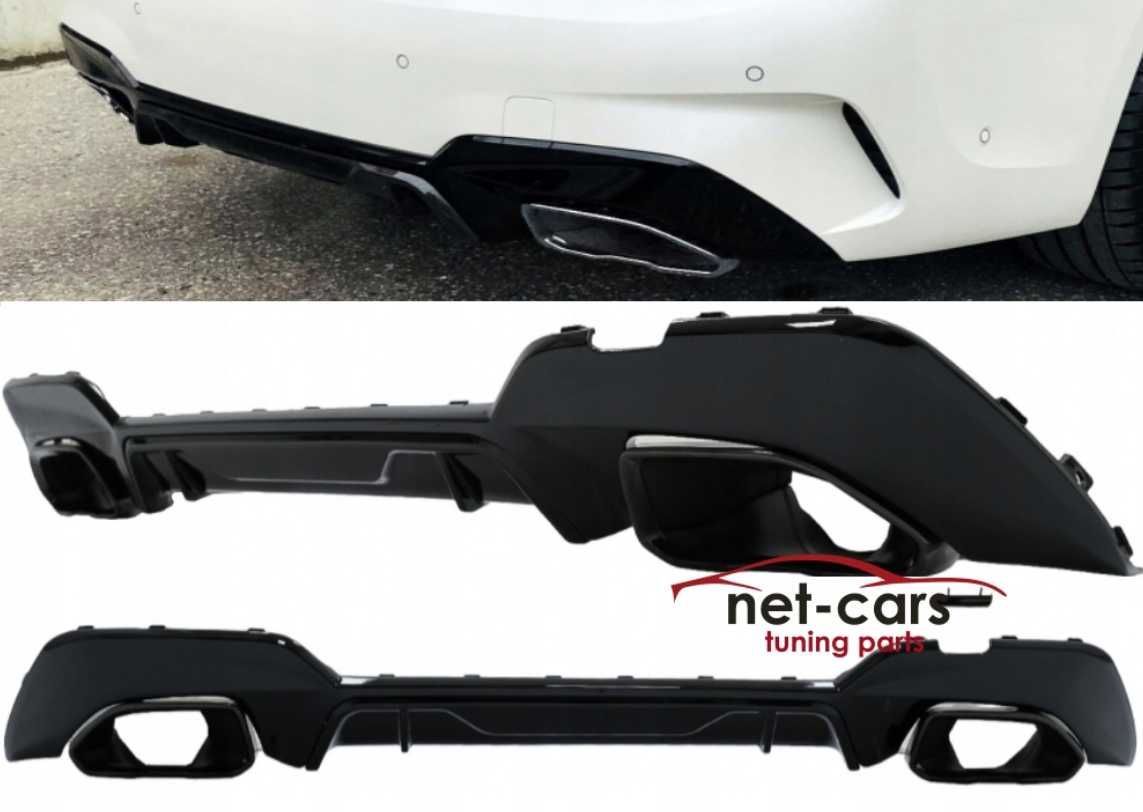Dyfuzor spoiler tył + końcówki czarne BMW 3 G20 G21 M Pakiet M340i
